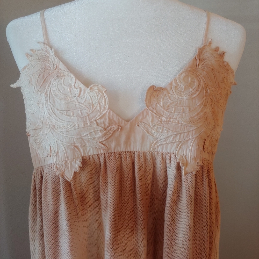 ZARA Maxi Summer Tie Dye Strap Dress Tan and Peach Women's Medium, NWT - Picture 7 of 17